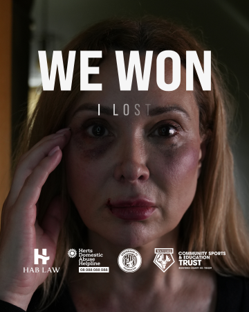 We Won, I Lost Campaign Poster - Domestic Abuse during football events